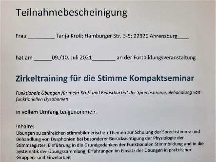 Zirkeltraining für die Stimme